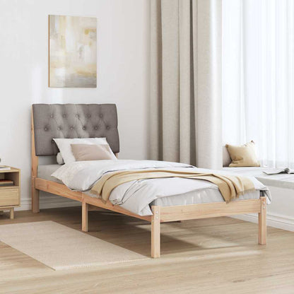 Letto con Testiera Rivestita con testiera Marrone 75 x 190 cm | homemem39