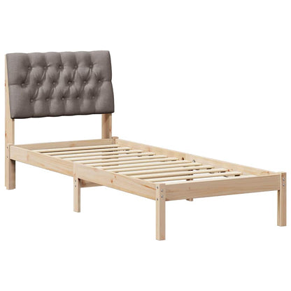 Letto con Testiera Rivestita con testiera Marrone 75 x 190 cm | homemem39