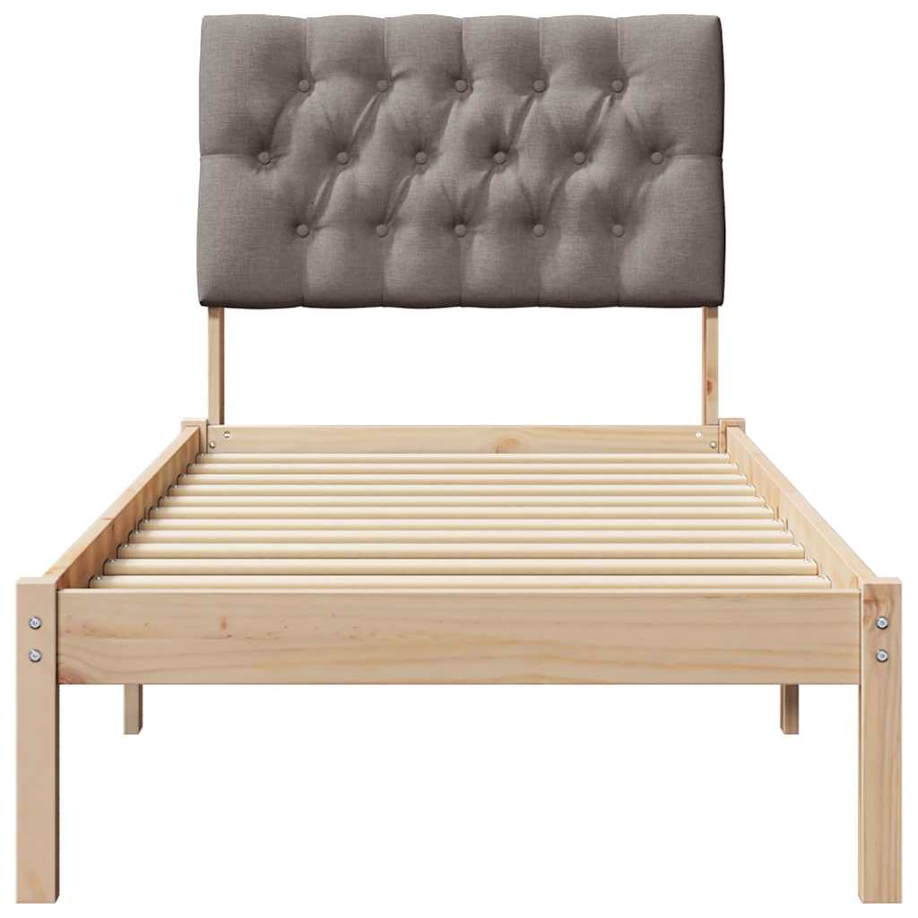 Letto con Testiera Rivestita con testiera Marrone 75 x 190 cm | homemem39