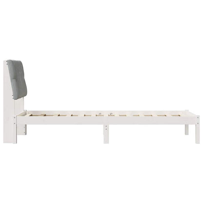 Letto con Testiera Rivestita con testiera Bianco 75 x 190 cm