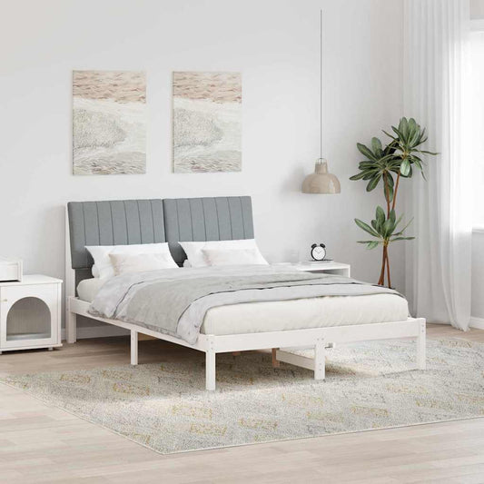Struttura del letto Bianco 135 x 190 cm Pino massello | homemem39