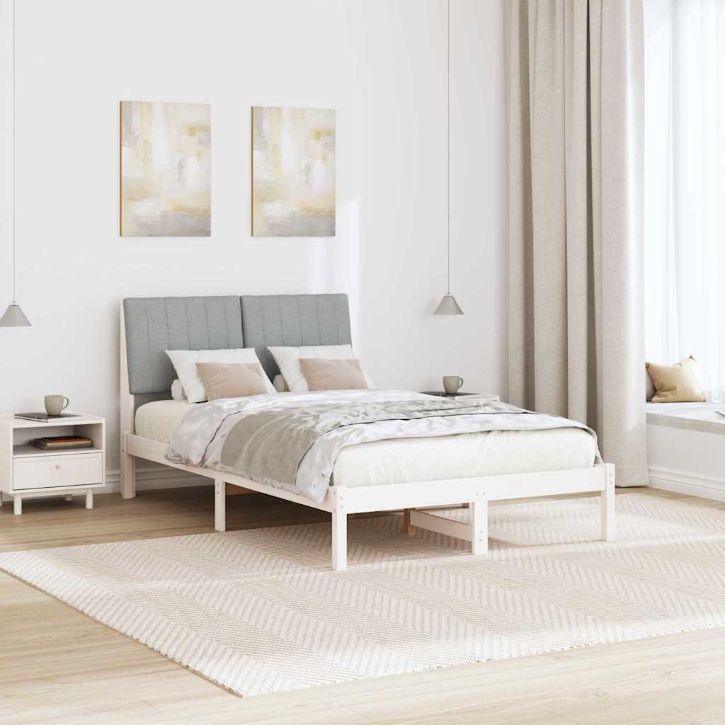 Struttura del letto Bianco 120 x 190 cm Pino massello