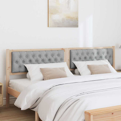 Testiera Marrone e grigio chiaro 200 cm Legno di pino massello