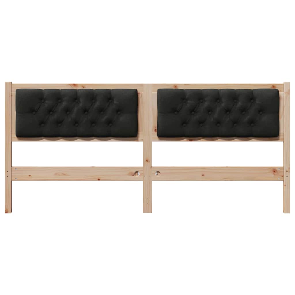 Testiera Altro Marrone e nero 160 cm Legno di pino massello