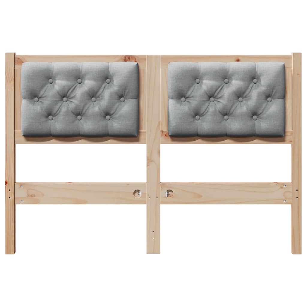 Testiera Marrone e grigio chiaro 120 cm Legno di pino massello