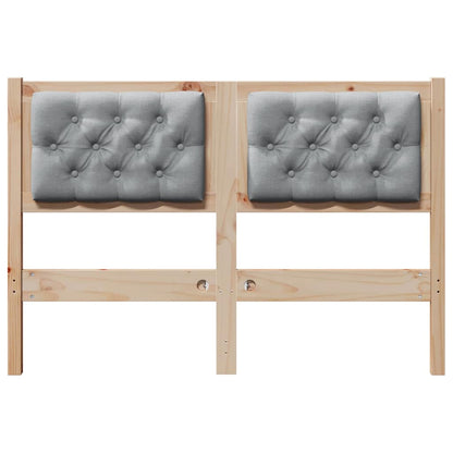 Testiera Marrone e grigio chiaro 120 cm Legno di pino massello