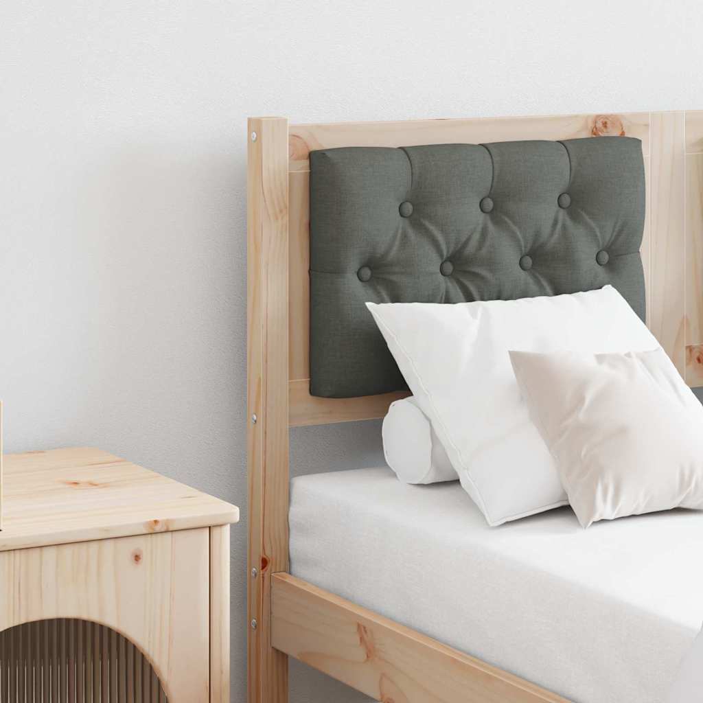 Testiera marrone e grigio scuro 120 cm Legno di pino massello