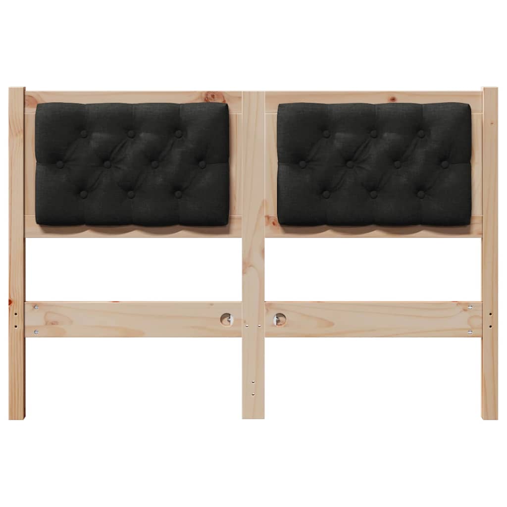 Testiera Altro Marrone e nero 120 cm Legno di pino massello