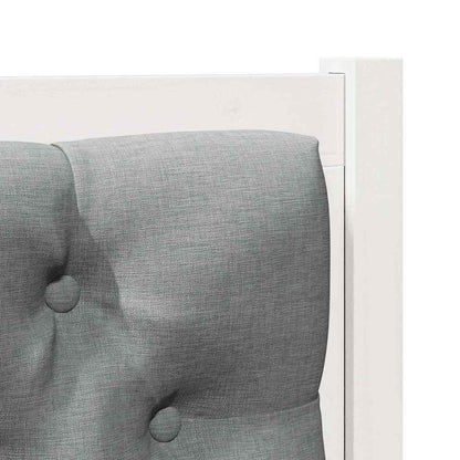 Testiera Bianco e grigio chiaro 100 cm Legno di pino massello