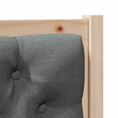 Testiera marrone e grigio scuro 90 cm Legno di pino massello