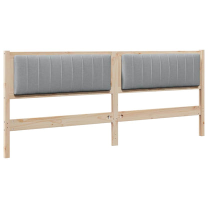 Testiera imbottita con testiera Marrone 200 cm Pino massello