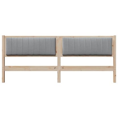 Testiera imbottita con testiera Marrone 200 cm Pino massello