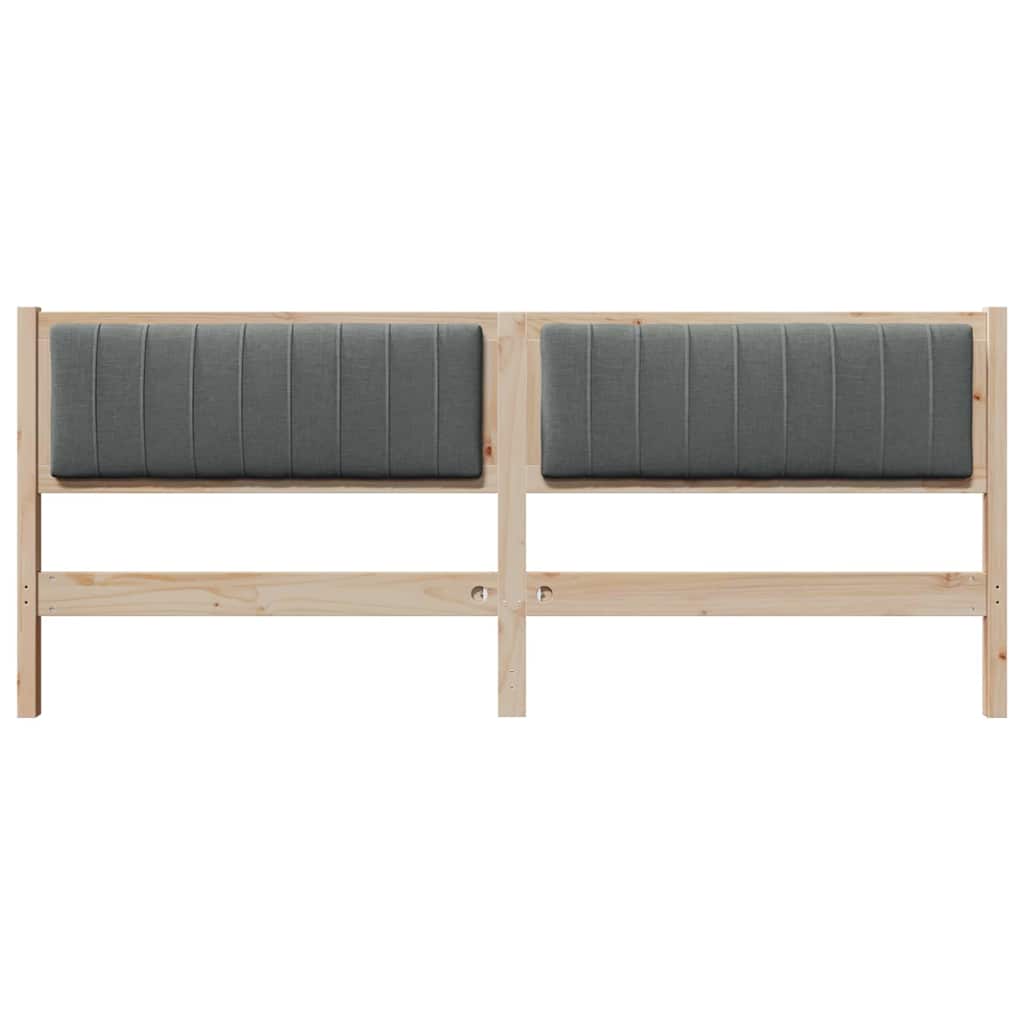 Testiera imbottita con testiera Marrone 200 cm Pino massello