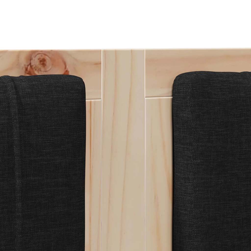 Testiera imbottita con testiera Marrone 200 cm Pino massello