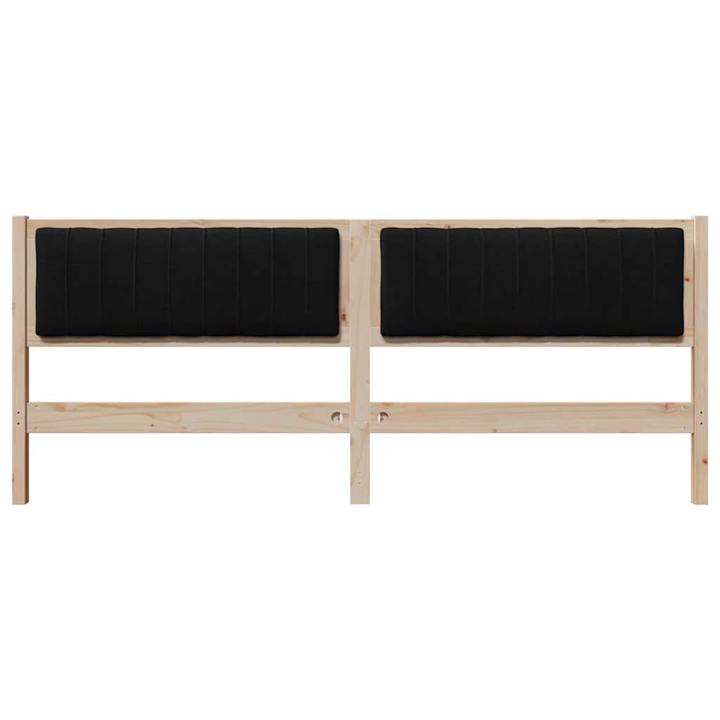 Testiera imbottita con testiera Marrone 200 cm Pino massello