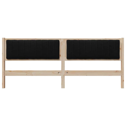 Testiera imbottita con testiera Marrone 200 cm Pino massello