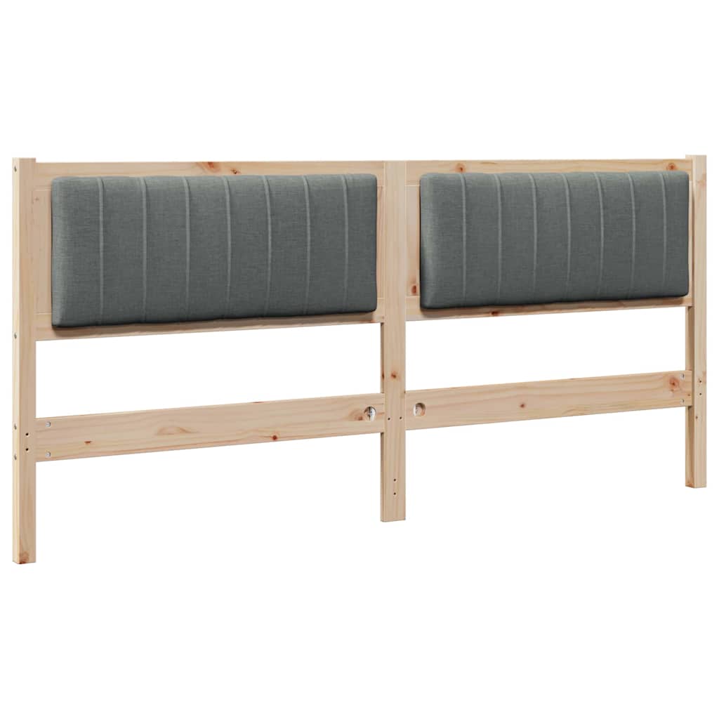 Testiera imbottita con testiera Marrone 180 cm Pino massello