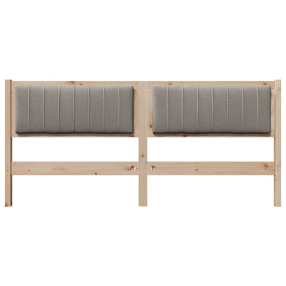 Testiera imbottita con testiera Marrone 180 cm Pino massello