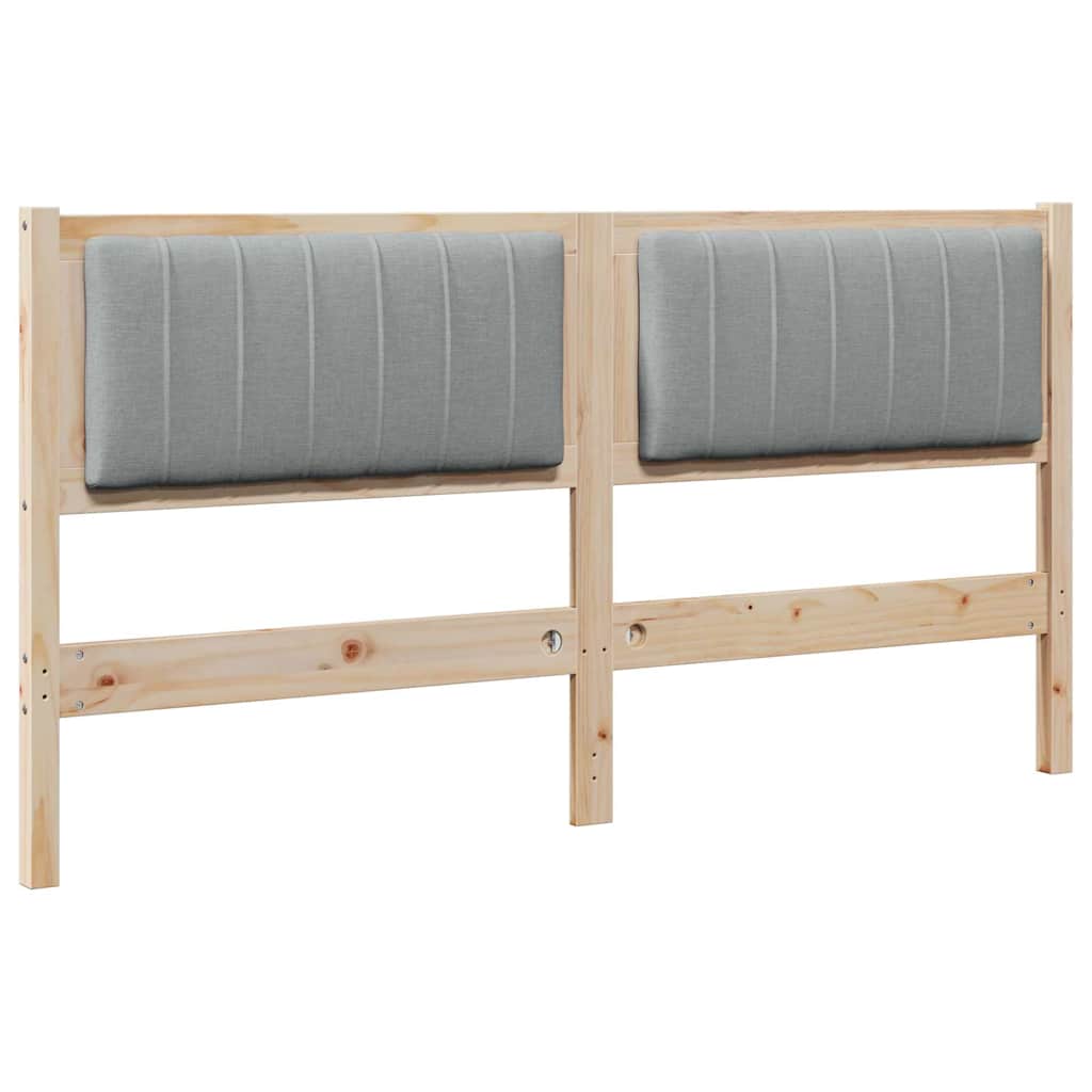 Testiera imbottita con testiera Marrone 160 cm Pino massello