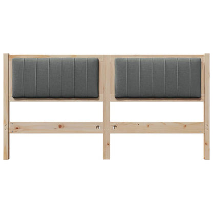 Testiera imbottita con testiera Marrone 160 cm Pino massello