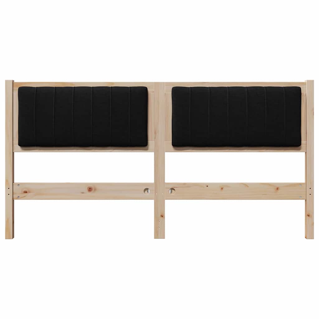 Testiera imbottita con testiera Marrone 160 cm Pino massello