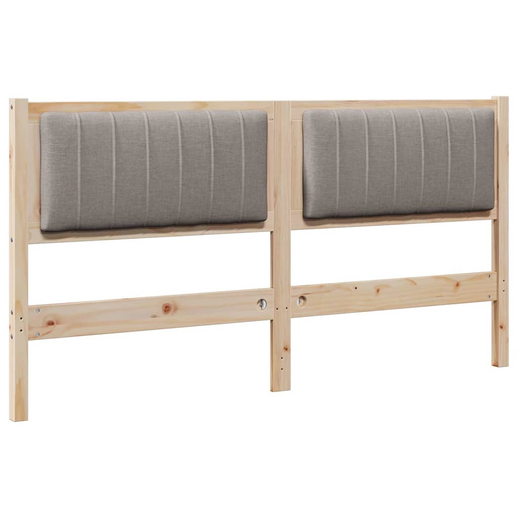 Testiera imbottita con testiera Marrone 160 cm Pino massello