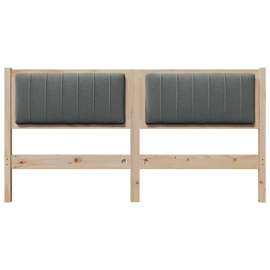 Testiera imbottita con testiera Marrone 150 cm Pino massello