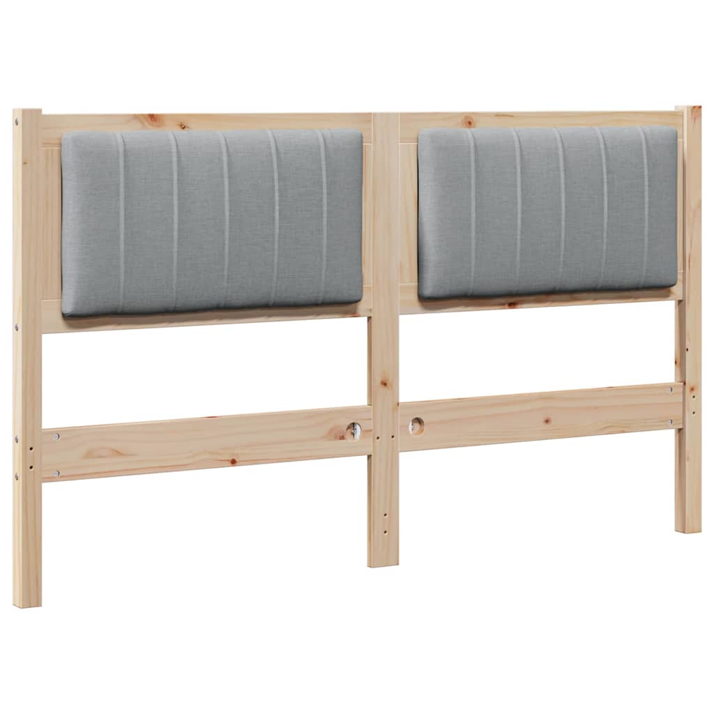 Testiera imbottita con testiera Marrone 140 cm Pino massello