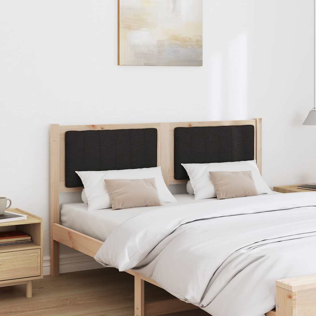 Testiera imbottita con testiera Marrone 140 cm Pino massello