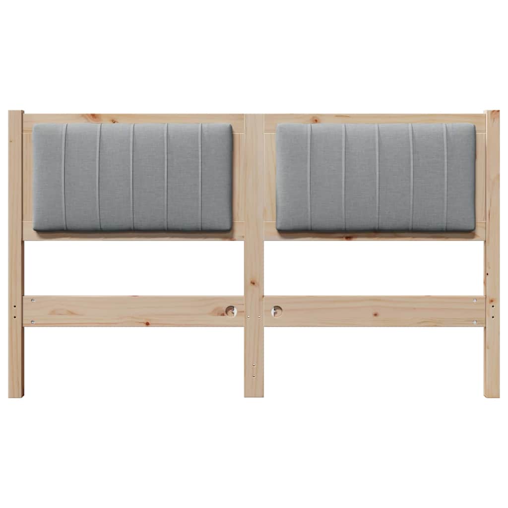 Testiera imbottita con testiera Marrone 135 cm Pino massello