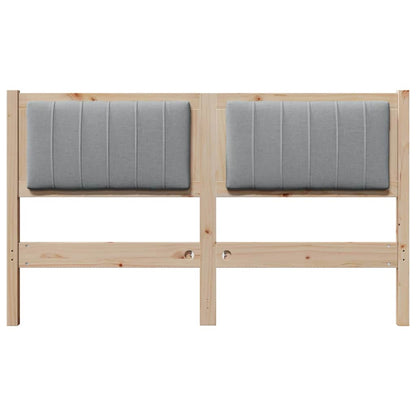 Testiera imbottita con testiera Marrone 135 cm Pino massello