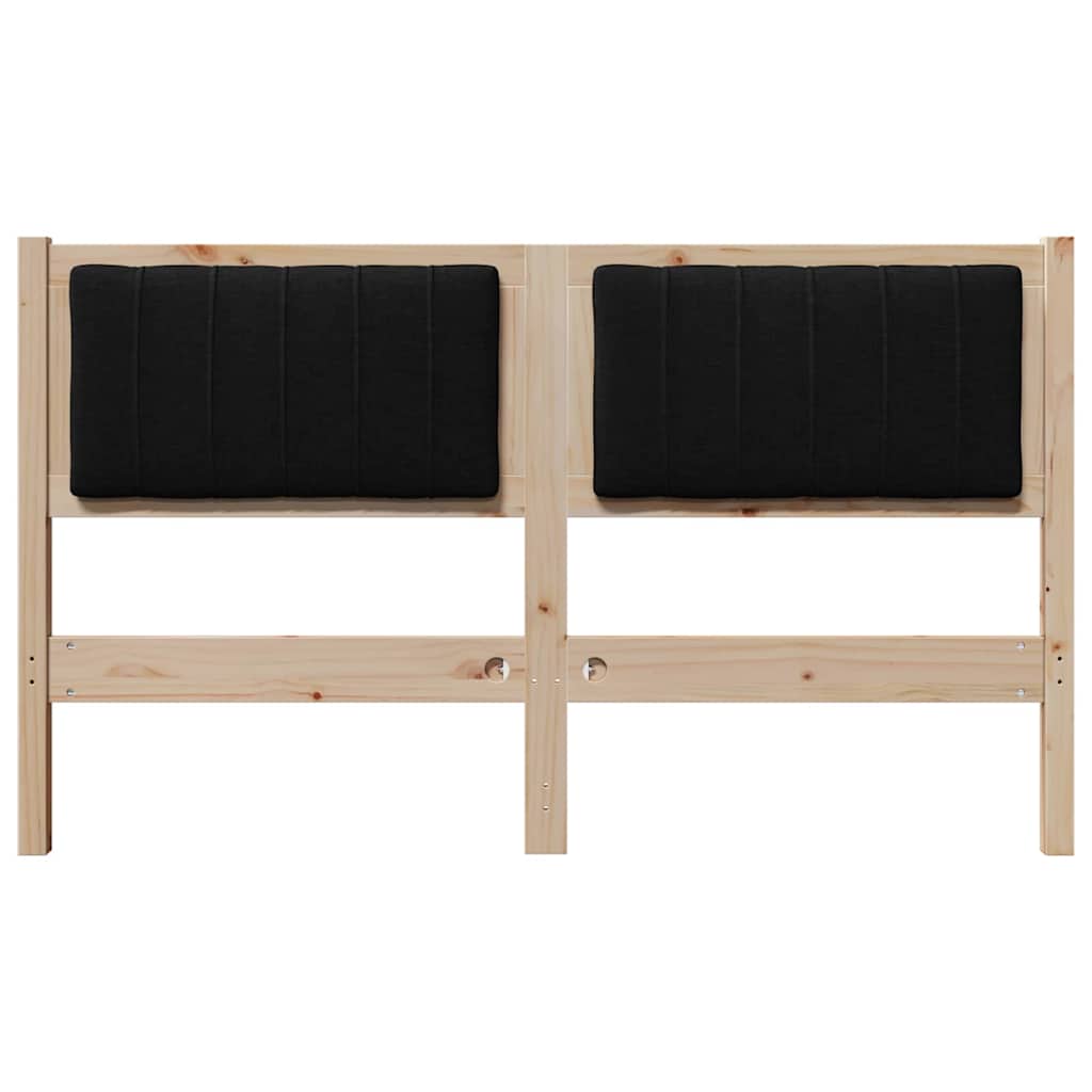 Testiera imbottita con testiera Marrone 135 cm Pino massello