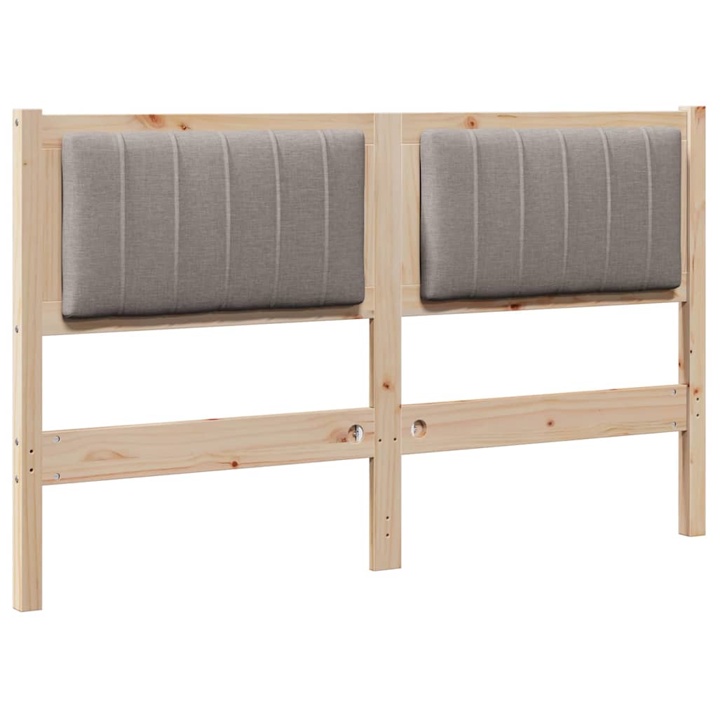 Testiera imbottita con testiera Marrone 135 cm Pino massello