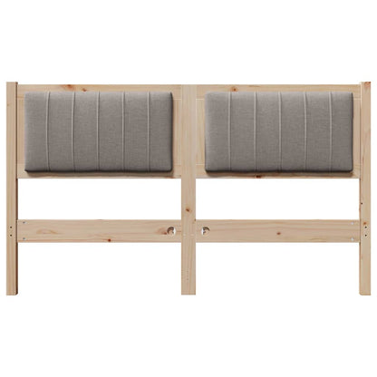 Testiera imbottita con testiera Marrone 135 cm Pino massello