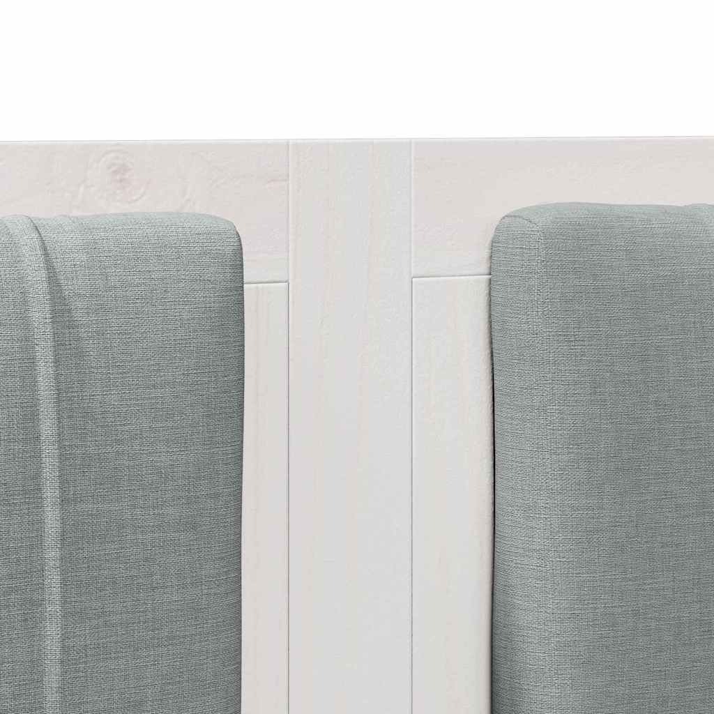 Testiera imbottita con testiera Bianco 120 cm Pino massello