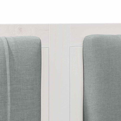 Testiera imbottita con testiera Bianco 120 cm Pino massello