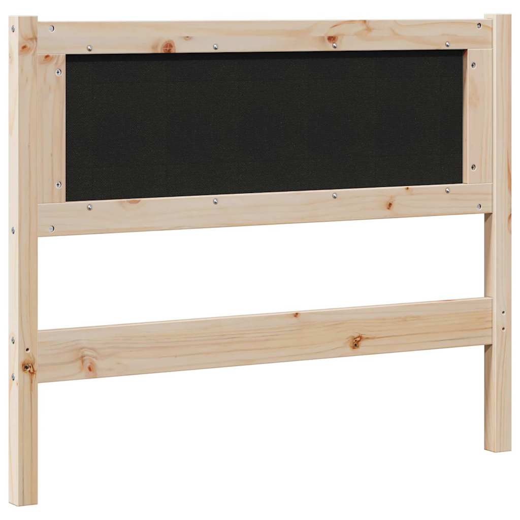 Testiera imbottita Grigio chiaro 100 cm Pino massello