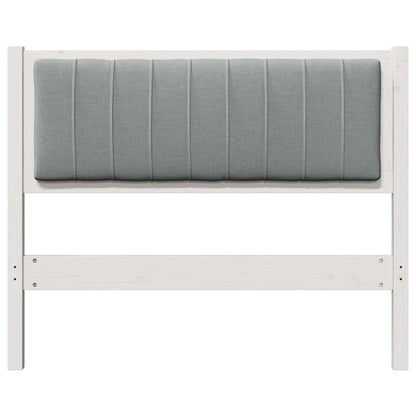 Testiera imbottita con testiera Bianco 100 cm Pino massello