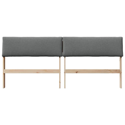 Testiera imbottita Grigio scuro 200 cm Pino massello