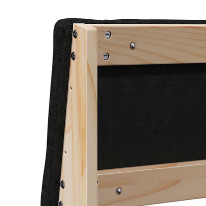 Testiera imbottita Nero 200 cm Pino massello