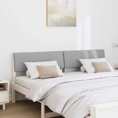Testiera imbottita Grigio chiaro 200 cm Pino massello