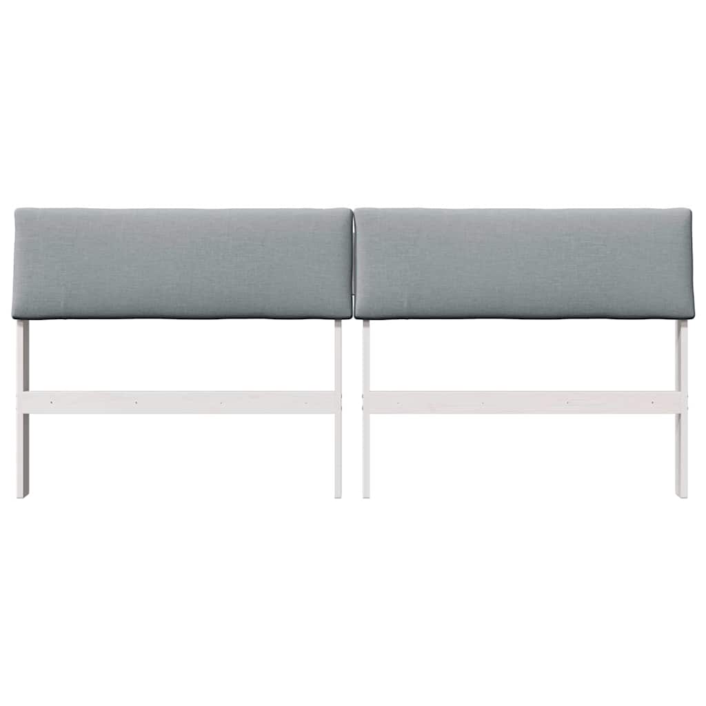 Testiera imbottita Grigio chiaro 200 cm Pino massello