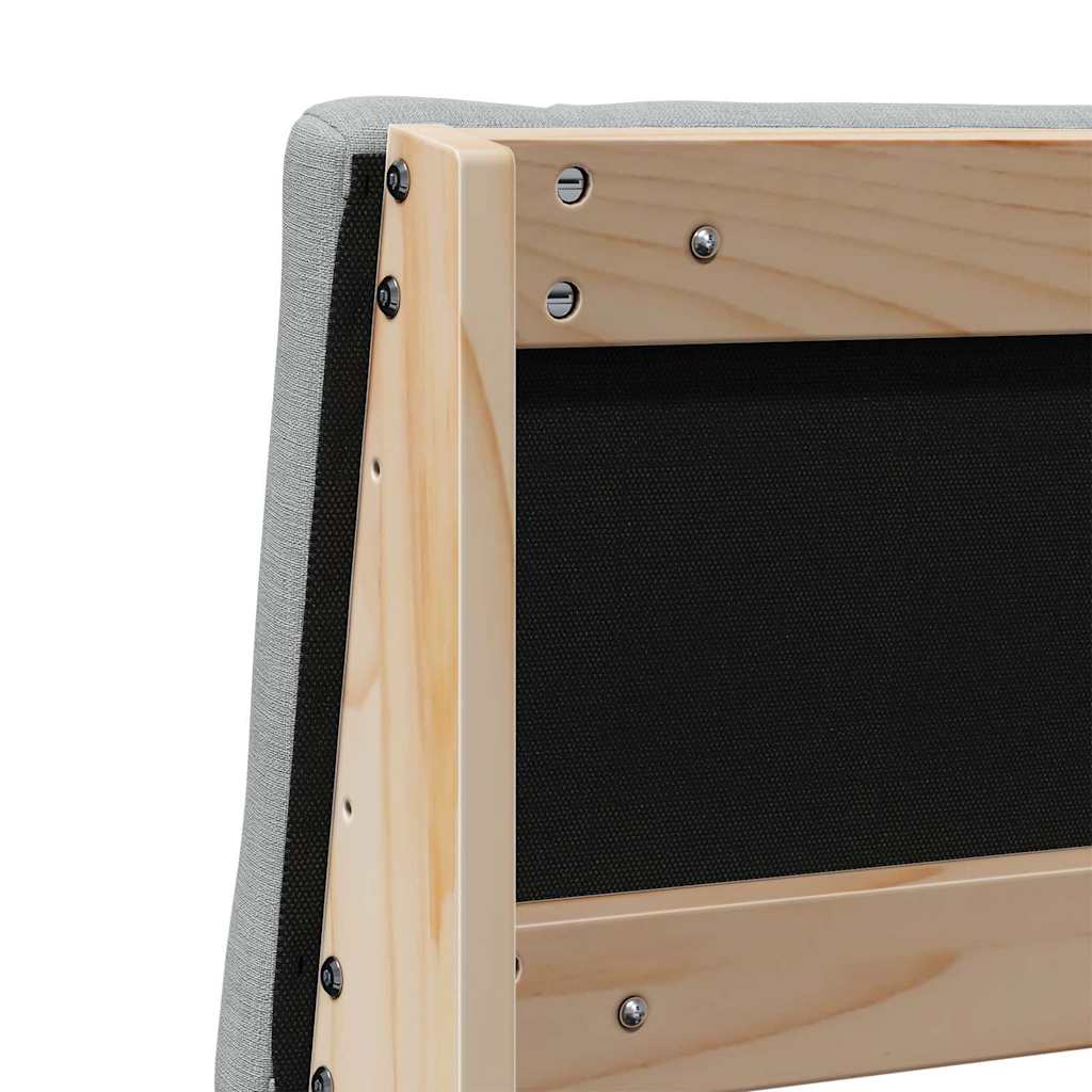 Testiera imbottita Grigio chiaro 180 cm Pino massello