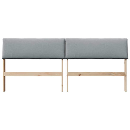 Testiera imbottita Grigio chiaro 180 cm Pino massello