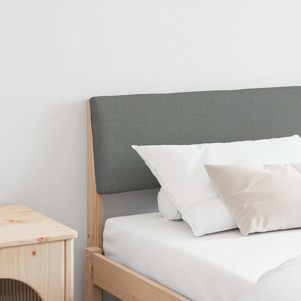 Testiera imbottita Grigio scuro 180 cm Pino massello