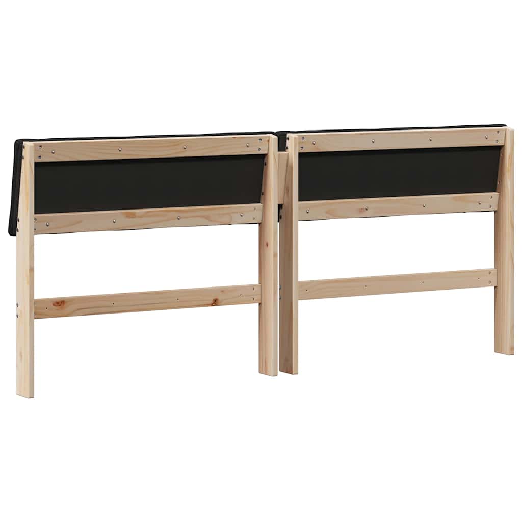 Testiera imbottita Nero 180 cm Pino massello