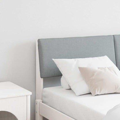 Testiera imbottita Grigio chiaro 160 cm Pino massello