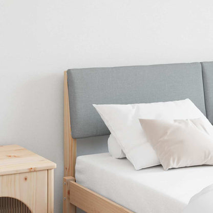 Testiera imbottita Grigio chiaro 150 cm Pino massello
