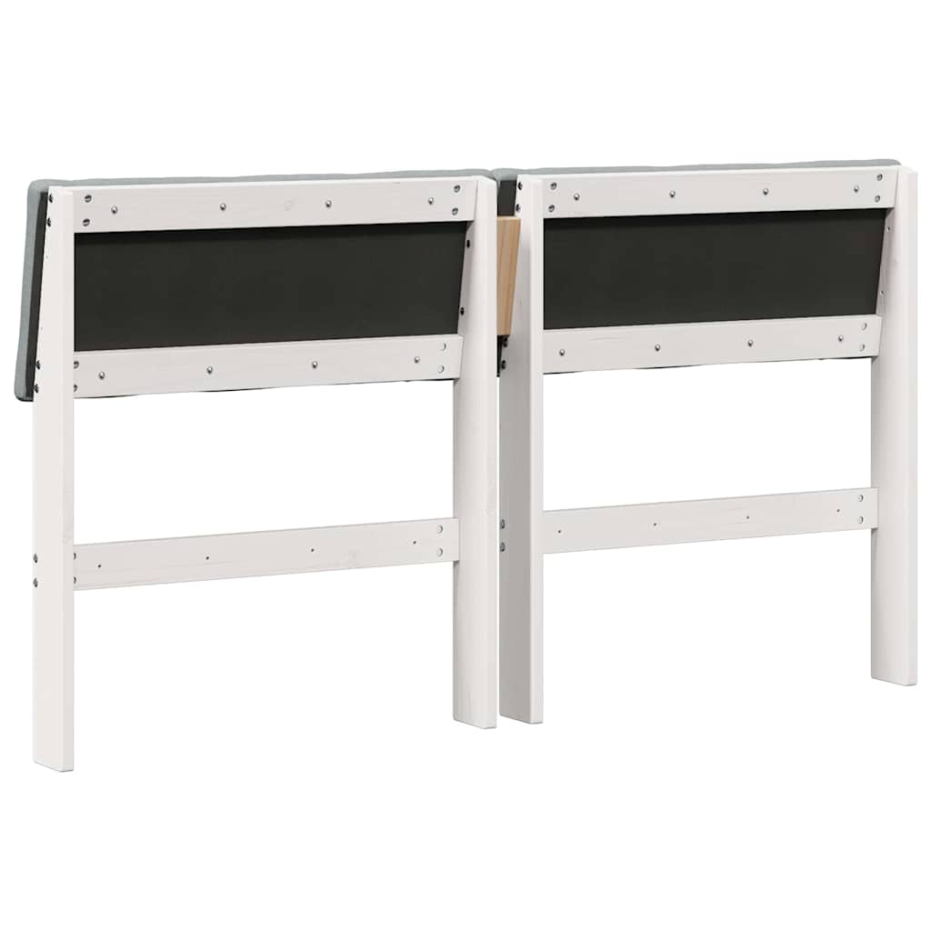 Testiera imbottita Grigio chiaro 150 cm Pino massello