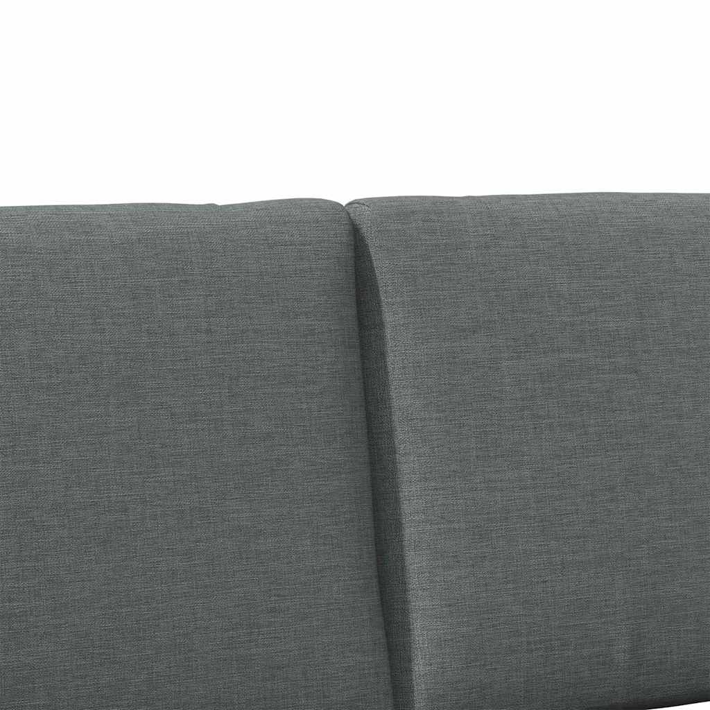 Testiera imbottita Grigio scuro 140 cm Pino massello